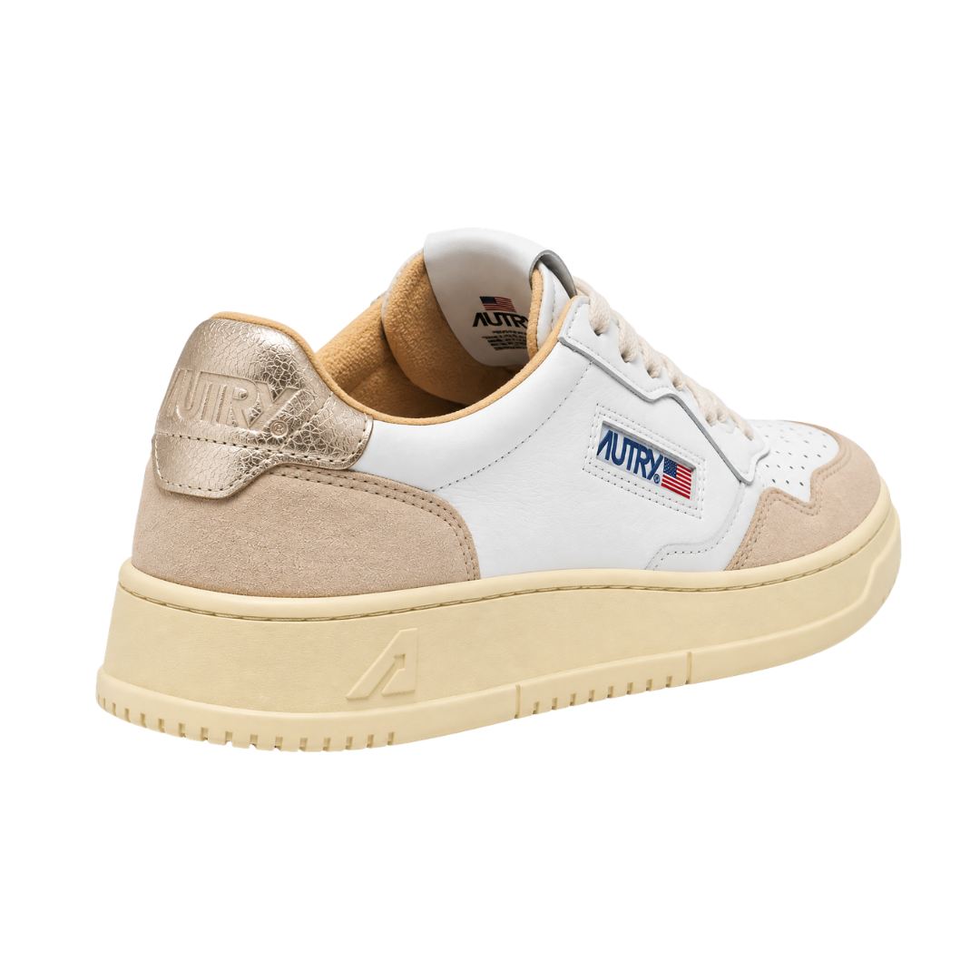 Autry Medalist Low Bianco / Beige / Oro